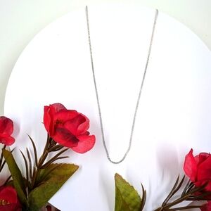 925 Sterling Silver Signed Vintage S Link Style 18 Inch Chain